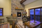 Cozy Up To The Wood Burning Fireplace